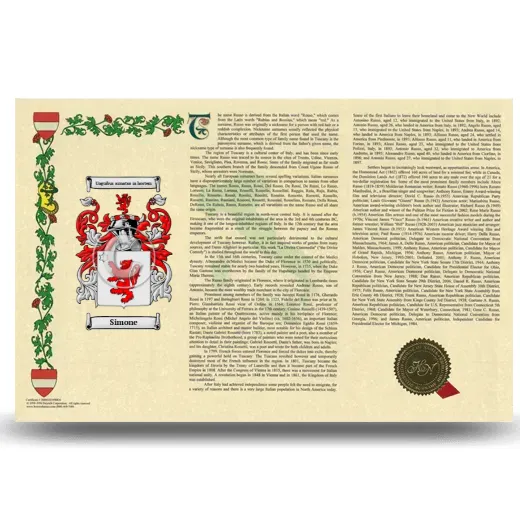 Simone Armorial History Landscape Style
