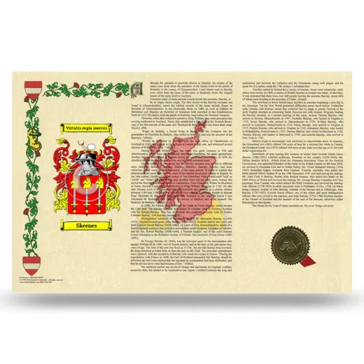 Skeenes Armorial History Landscape Style