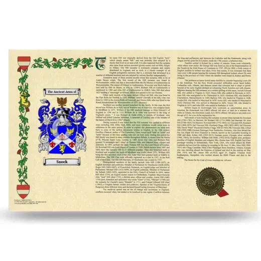 Snock Armorial History Landscape Style