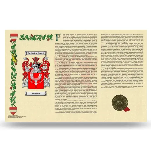 Sweden Armorial History Landscape Style