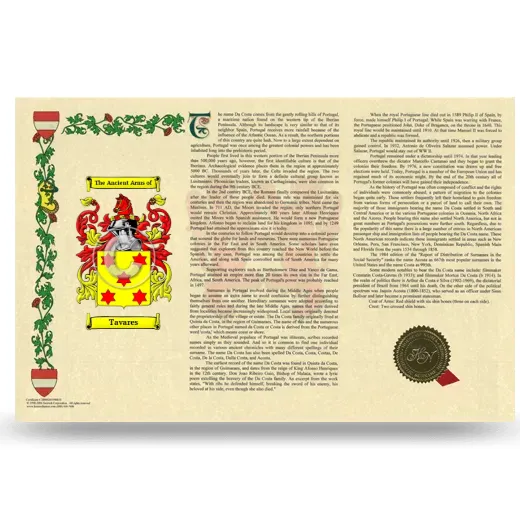 Tavares Armorial History Landscape Style