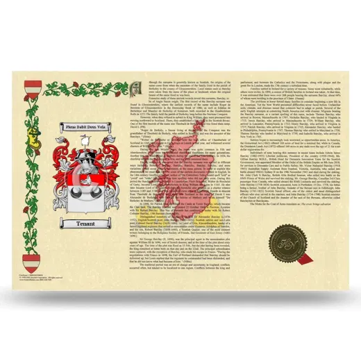 Tenant Armorial History Landscape Style