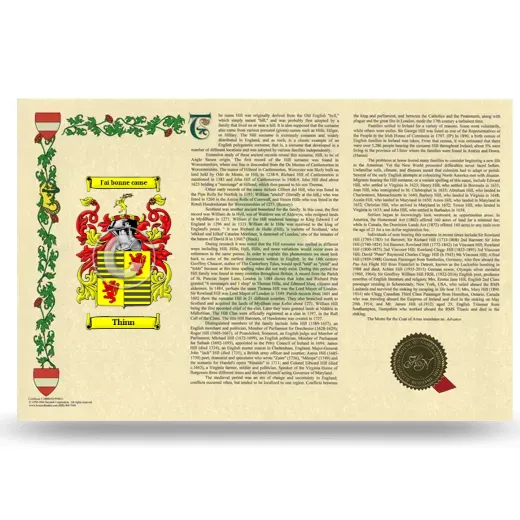 Thinn Armorial History Landscape Style