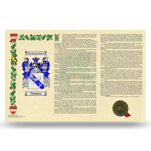 Thomison Armorial History Landscape Style