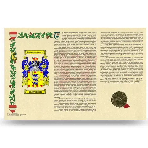 Thorvaldsen Armorial History Landscape Style