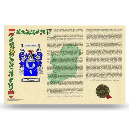 Tobben Armorial History Landscape Style
