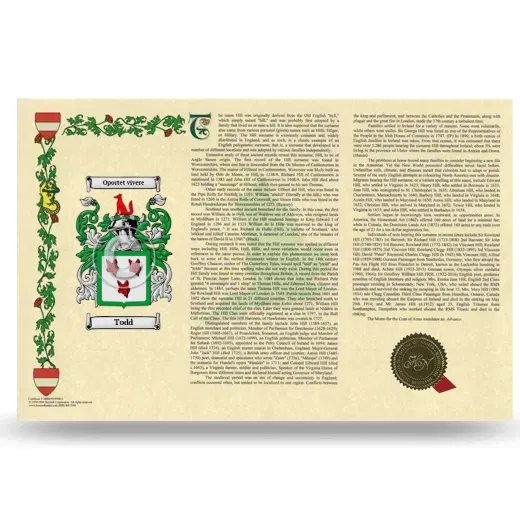 Todd Armorial History Landscape Style