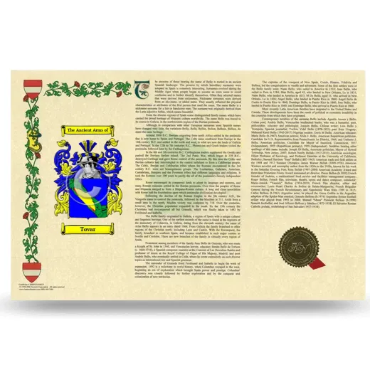 Tovar Armorial History Landscape Style
