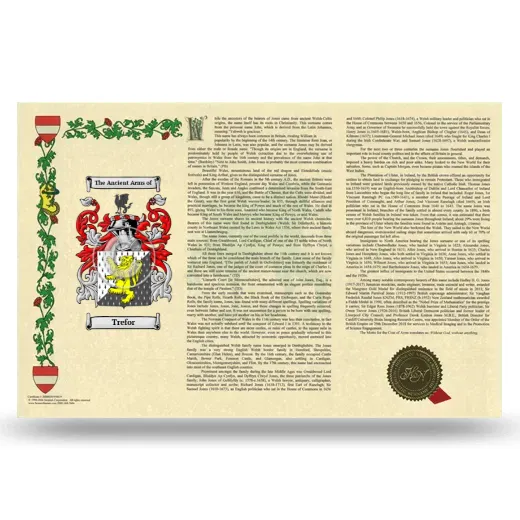 Trefor Armorial History Landscape Style