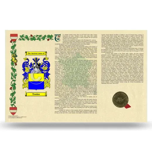 Trotier Armorial History Landscape Style