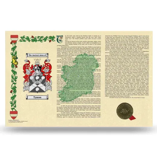 Tymon Armorial History Landscape Style
