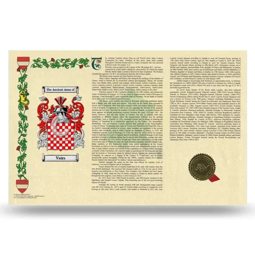 Vairs Armorial History Landscape Style