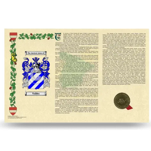 Valdez Armorial History Landscape Style