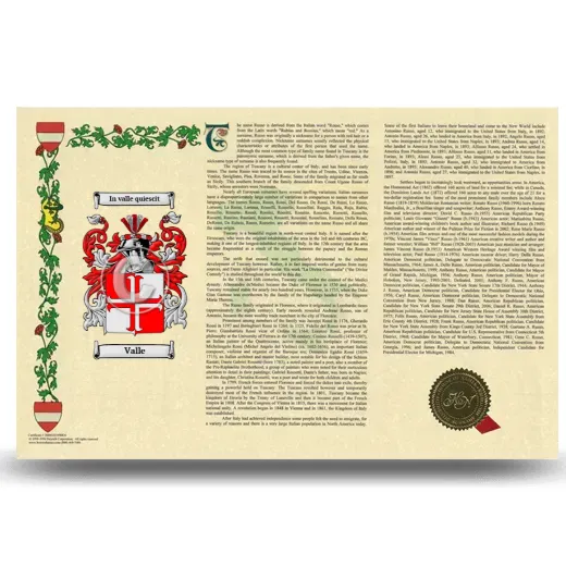 Valle Armorial History Landscape Style