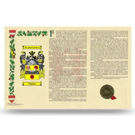 Vannoy Armorial History Landscape Style