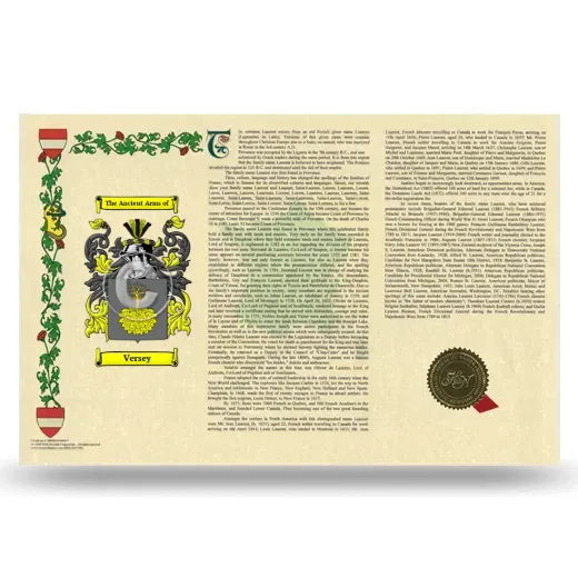 Versey Armorial History Landscape Style