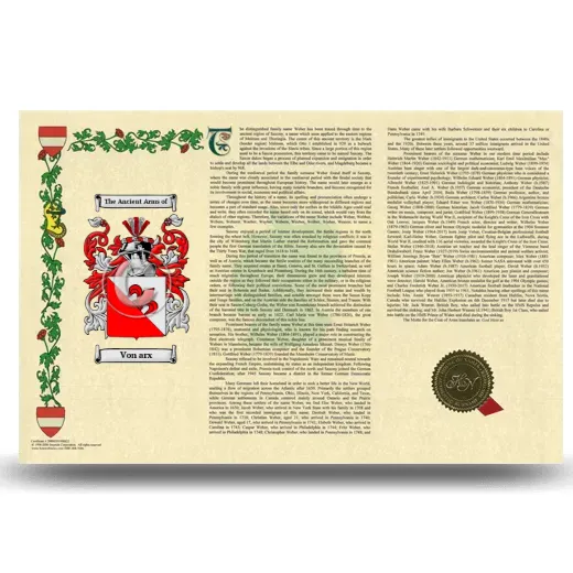 Von arx Armorial History Landscape Style
