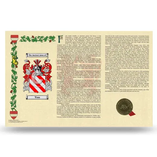 Voss Armorial History Landscape Style