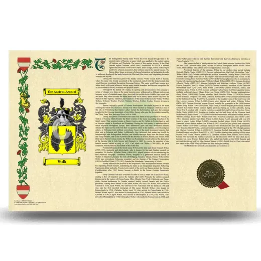 Vulk Armorial History Landscape Style