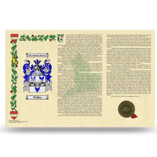 Wakley Armorial History Landscape Style