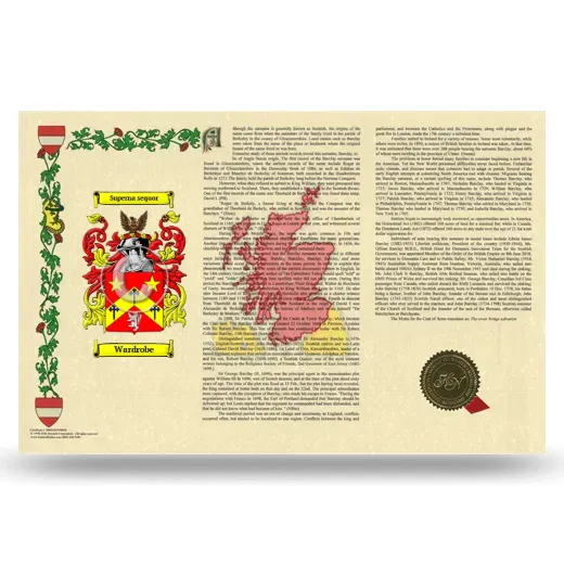 Wardrobe Armorial History Landscape Style
