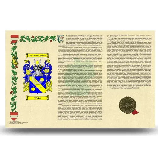 Weist Armorial History Landscape Style