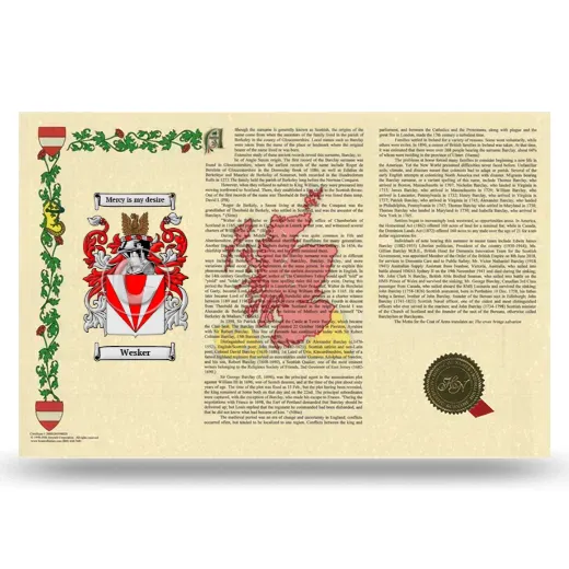 Wesker Armorial History Landscape Style