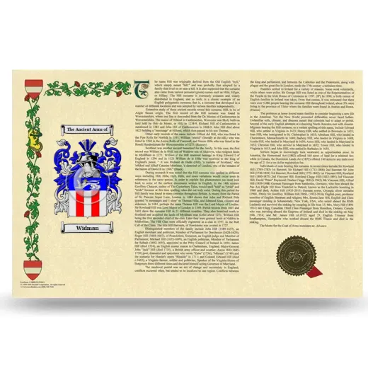 Widman Armorial History Landscape Style