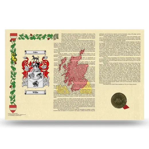 Wilie Armorial History Landscape Style