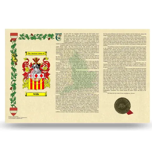 Willk Armorial History Landscape Style