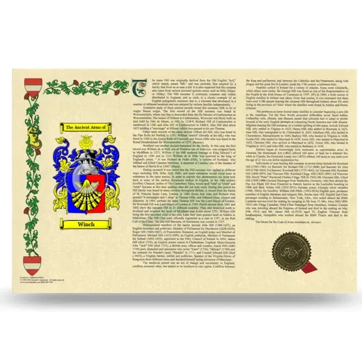 Winch Armorial History Landscape Style
