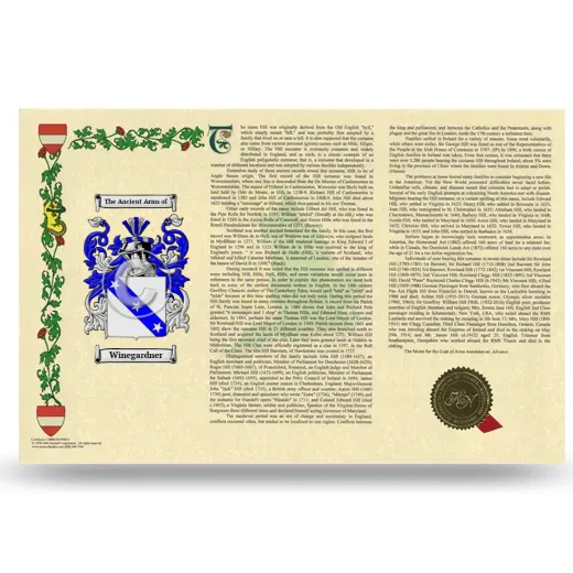 Winegardner Armorial History Landscape Style
