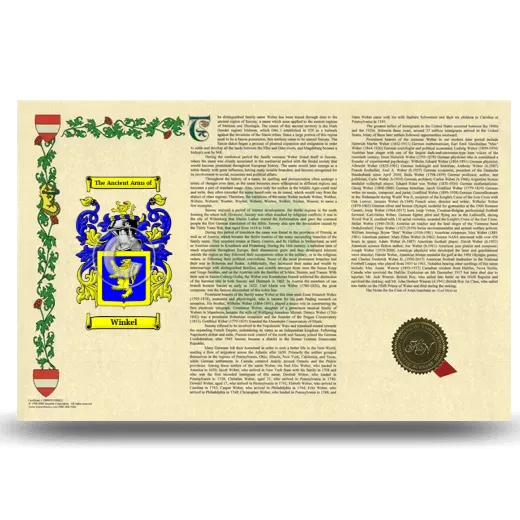 Winkel Armorial History Landscape Style