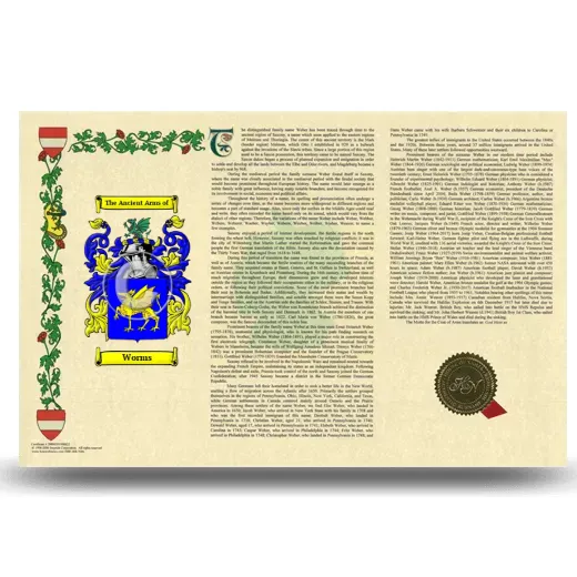 Worms Armorial History Landscape Style