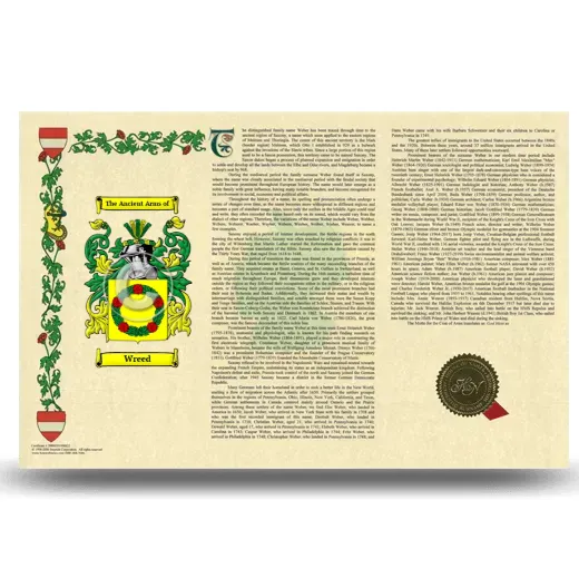 Wreed Armorial History Landscape Style
