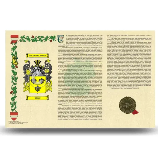 Wyer Armorial History Landscape Style