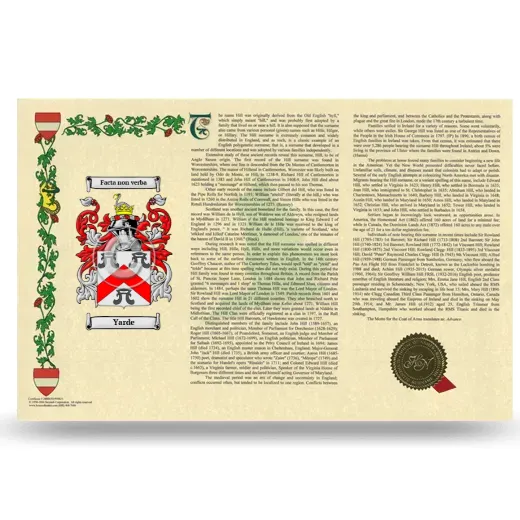 Yarde Armorial History Landscape Style
