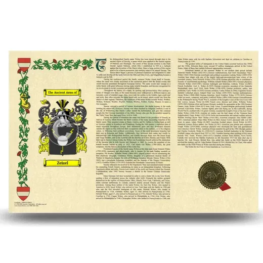 Zeizel Armorial History Landscape Style