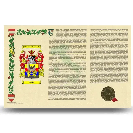 Zolla Armorial History Landscape Style