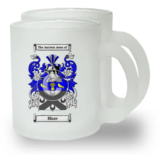 Blaze Pair of Frosted Glass Mugs