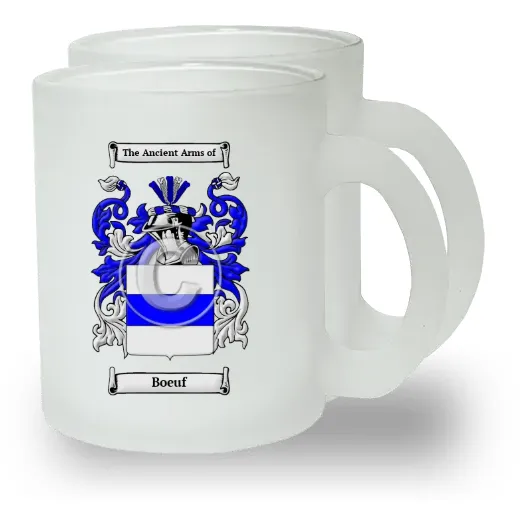 Boeuf Pair of Frosted Glass Mugs