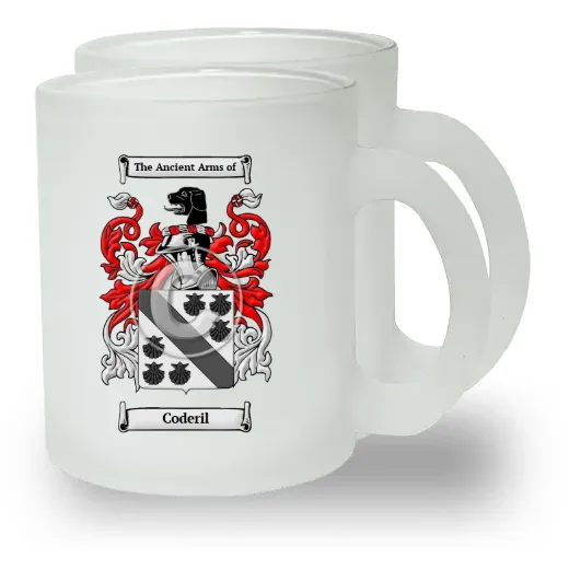 Coderil Pair of Frosted Glass Mugs