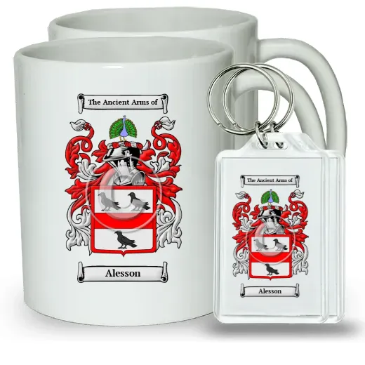 Alesson Pair of Coffee Mugs and Pair of Keychains