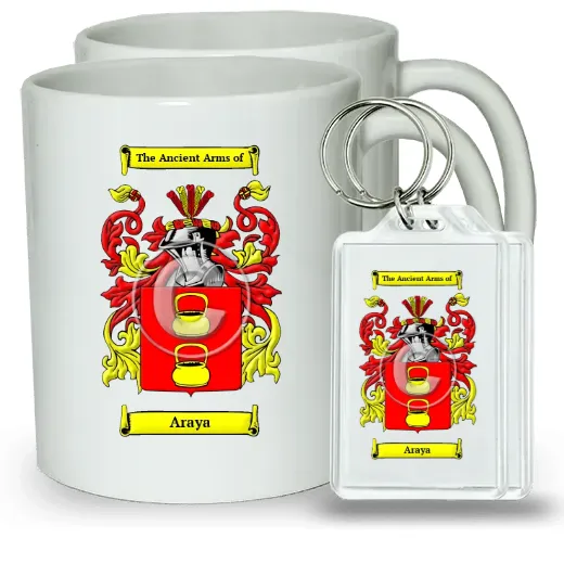 Araya Pair of Coffee Mugs and Pair of Keychains