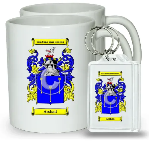 Arshad Pair of Coffee Mugs and Pair of Keychains