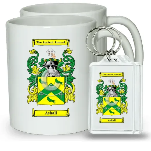 Ashall Pair of Coffee Mugs and Pair of Keychains