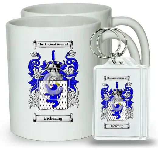 Bickering Pair of Coffee Mugs and Pair of Keychains