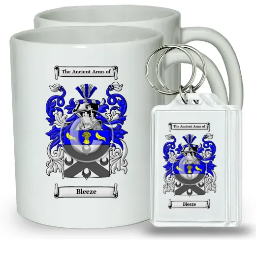 Bleeze Pair of Coffee Mugs and Pair of Keychains