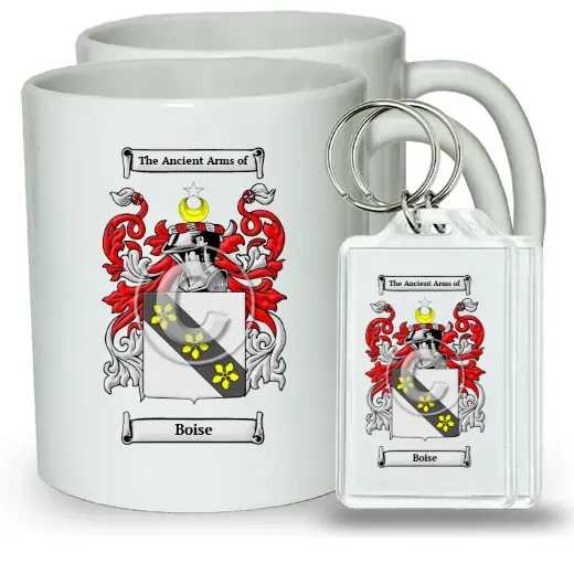 Boise Pair of Coffee Mugs and Pair of Keychains