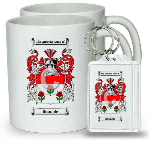 Bramble Pair of Coffee Mugs and Pair of Keychains